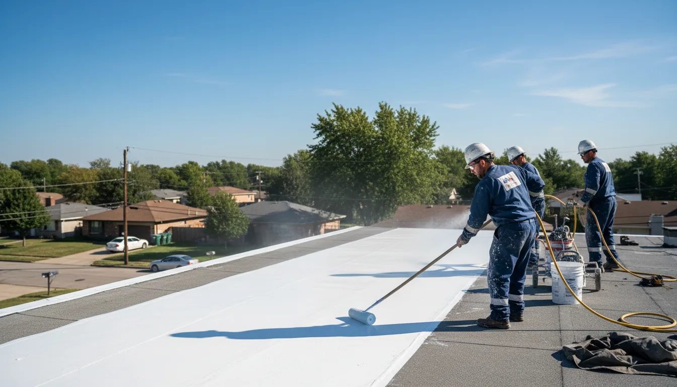 Commercial roof coating in Glenpool, OK near me